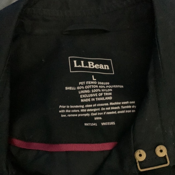 LLBean Large Petite rain resistant Peacoat - Picture 2 of 10